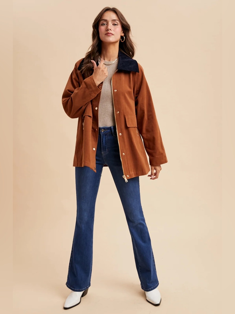 Simply Tuesday / In Loom Genevieve Barn Jacket, In Cognac, size Large, NWOT